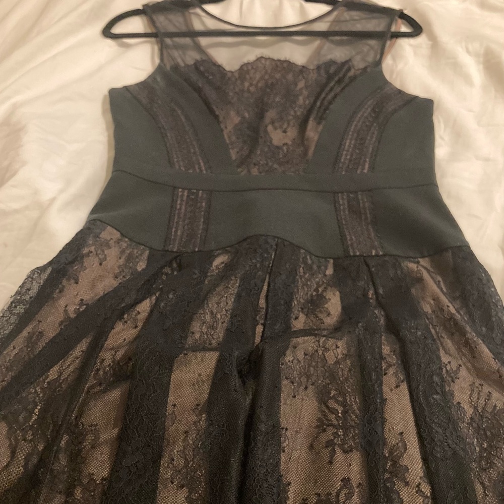 BCBGMaxazria Black Lace Cocktail Dress